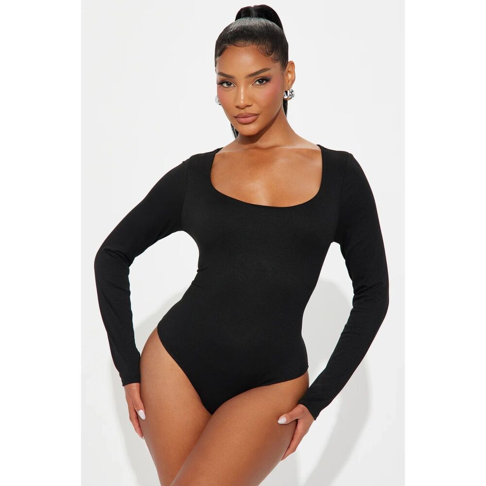 NWOT Pretty Little Things Black BodySuit Sweater Size 4 - Picture 12 of 12
